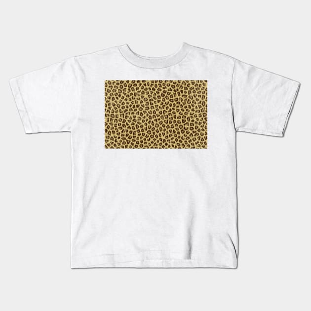 Jaguar skin texture pattern Kids T-Shirt by GrahamPrentice